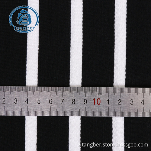 New design striped jersey knit rayon spandex fabric